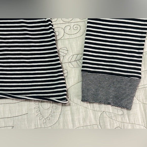 NWT The Kooples LONG-SLEEVED STRIPED TEE Size 2 (M) Crest Black White Fitted - Picture 8 of 11